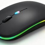 WREANU Wireless Mouse, Rechargeable Bluetooth Mouse for Laptop (Black)