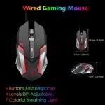 RGB Gaming Keyboard and Colorful Mouse Combo,USB Wired LED Backlight,Letter Glow,Mechanical Feeling for Laptop PC Computer Game and Work - Image 6