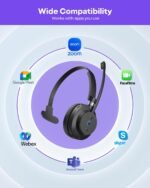 awatrue Wireless Headset with Microphone for Work, AI ENC Noise Cancelling - Image 7