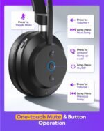 awatrue Wireless Headset with Microphone for Work, AI ENC Noise Cancelling - Image 6