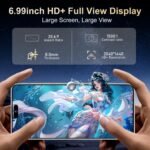 Ecshock 17PM Unlocked Phone | Cell Phone Android 15.0 | 16+512GB Smartphone| 6.99" HD Display | Long Battery Life 7000mAh | 68+108MP Zoom Camera| Fingerprint Lock | with Dual SIM (Gold) - Image 3