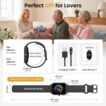 Fitpolo Smart Watches for Men Android & iPhone, Alexa Built-in [1.8" HD Screen] IP68 Waterproof Fitness Watch with Bluetooth Call (Answer/Make), Heart Rate/Sleep/SpO2 Monitor, 105+ Sports Tracker - Image 9