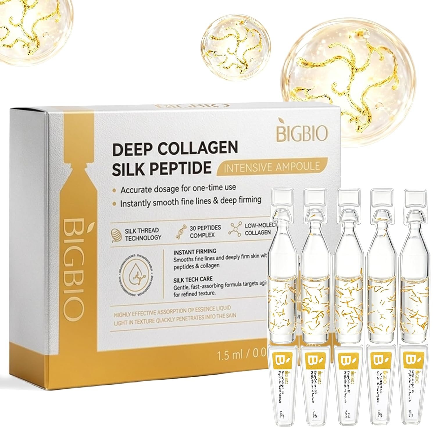 715vxjzMIL._SL1500_.jpg Deep Collagen Peptide Silk Peptide Serum, 30 pcs - Image 1