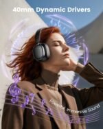 Active Noise Cancelling Headphones,78H Wireless Bluetooth Headphones,Black - Image 6