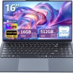 Gaming Laptop i5, 16 inch Laptop Computer Up to 3.60GHz, 2026 Laptop Computers with 16GB RAM 512GB SSD, FHD 1920x1200, 180° Angle Open, Backlit Keyboard, HDMI, Lap top for Student Business Work