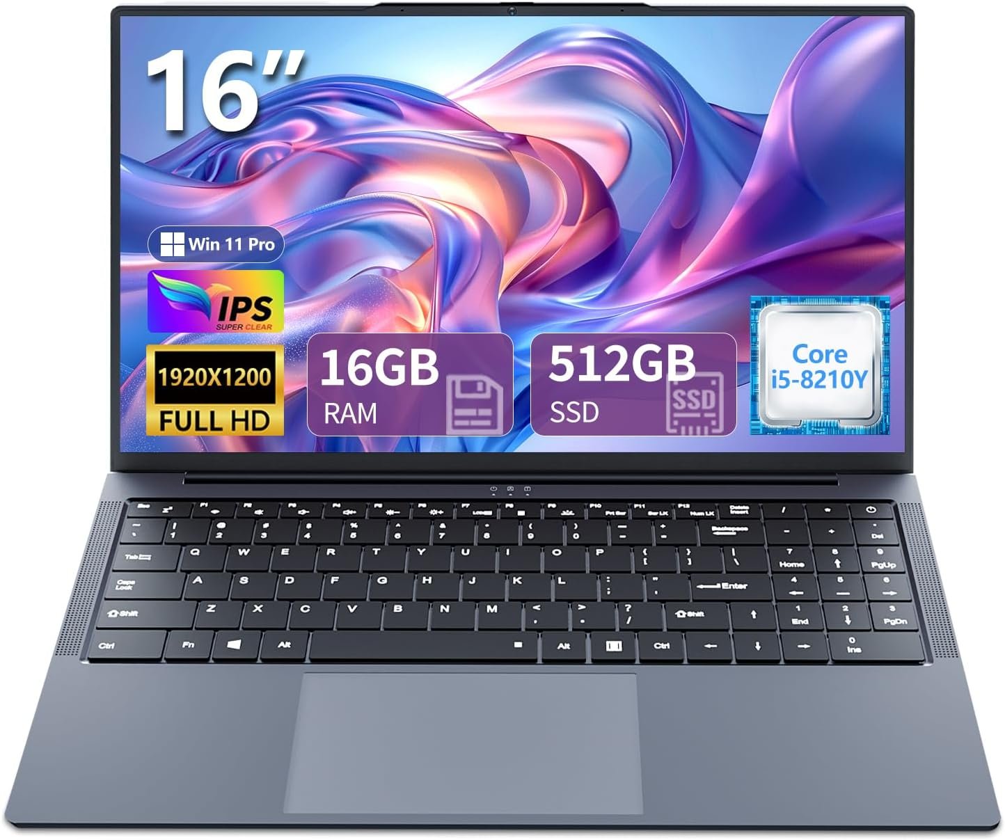71AqHpBduPL._AC_SL1500_.jpg Gaming Laptop i5, 16 inch Laptop Computer Up to 3.60GHz, 2026 Laptop Computers with 16GB RAM 512GB SSD, FHD 1920x1200, 180° Angle Open, Backlit Keyboard, HDMI, Lap top for Student Business Work - Image 1