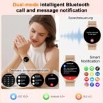 Jugeman Smart Watches for Women, Womens Watch for Daily Wear with Step Heart Rate Sleep Tracking, IP68 Waterproof Lightweight Wrist Smartwatch for Work Travel Fitness, Gifts for Women (Rose Gold) - Image 3