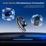 Bluetooth Headset, Bluetooth Earpiece, Wireless Headset with Mic for Work - Image 5