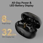 N-Lite 217 Wireless Earbuds, Immersive Stereo Sound, Bluetooth 6.0 in-Ear Headphones, Built-in Smart Noise Cancelling Mic for Clear Calls, Comfortable Fit, 32H Playtime, IPX6 Waterproof, Black - Image 5