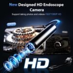BAZO Endoscope Camera with Light –1920P HD Borescope with 8 Adjustable LEDs - Image 2
