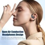 TRAUSI Wireless Earbuds Bluetooth 5.4 Headphones, IPX7 Waterproof Stereo Earphones with Noise Cancelling Mic, Open Ear Buds with Ergonomic Ear Hook for Fitness/Sports/Travel Black - Image 5