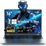 NAIKLULU Gaming Laptop,Window 11 Pro Laptop Computer, 16 Inch Lap Top,16GB RAM 1TB SSD PC 2026,MX350 Graphics,N95 4C/4T Processor(up to 3.4Ghz),Backlit Keyboard,FHD 1920 * 1200 Display,WiFi 5,BT4.0