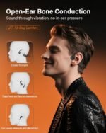 Bone Conduction Headphones Upgrade Bluetooth 6.0 Open Ear Earbuds with Mic, Balanced Audio, Reduced Sound Leakage, IP54 Waterproof Secure Fit, Wireless Sports Headphones for Running, Workout & Cycling - Image 2