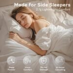OHAYO A10 Sleep Earbuds Bluetooth 6.0 Noise Isolation Headphones for Side Sleepers No Touch Control Tiny Sleeping Ear Buds, White Noise APP（Gray） - Image 2