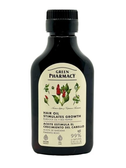Hair Growth Stimulating Burdock Oil & Red Pepper Formula – Boosts Scalp Circulation & Strengthens Hair Roots – Natural Hair Growth Treatment for Thinning Hair – Moisturizing & Nourishing – 3.38fl.oz