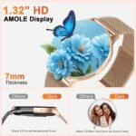 Jugeman Smart Watches for Women, Womens Watch for Daily Wear with Step Heart Rate Sleep Tracking, IP68 Waterproof Lightweight Wrist Smartwatch for Work Travel Fitness, Gifts for Women (Rose Gold) - Image 2