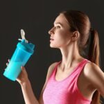 Baderke 2 Pcs Protein Powder Travel Container with Funnels Stand, Blue - Image 6