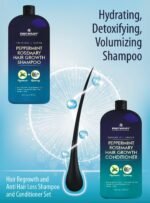 First Botany, Peppermint Rosemary Hair Regrowth and Anti Hair Loss Shampoo and Conditioner Set - Daily Hydrating, Detoxifying, Volumizing Shampoo and Fights Dandruff For Men and Women 16 fl oz x 2 - Image 6