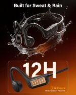 Bone Conduction Headphones Upgrade Bluetooth 6.0 Open Ear Earbuds with Mic, Balanced Audio, Reduced Sound Leakage, IP54 Waterproof Secure Fit, Wireless Sports Headphones for Running, Workout & Cycling - Image 5