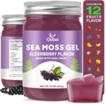 15 OZ Irish Sea Moss Gel, Raw Sea Moss and Elderberry Mixture