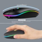 WREANU Wireless Mouse, Rechargeable Bluetooth Mouse for Laptop (Black) - Image 5