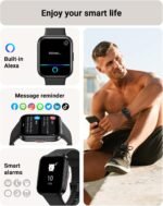 Tensky Smart Watch for Men/Women Android/iPhone/Samsung, Alexa Built-in, 1.8" Touch Screen Fitness Tracker with Answer/Make Calls, 3ATM Waterproof Heart Rate/Sleep/SpO2 Monitor, 120+ Sport Modes - Image 3