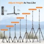 XXZU 75" Camera Tripod,Aluminum Tripod for Camera Phone/Monopod with Remote - Image 6