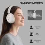 Monster Persona 6th ANC Active Noise Cancelling Headphones, Bluetooth Headphones Over Ear with Bluetooth 6.0, 60H Playtime, HiFi Stereo Audio, 3 EQ Modes, Wireless Headphones for Work Travel, White - Image 3