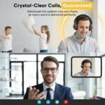 Bluetooth Headset, Wireless Headset with Mic for Work, Bluetooth 5.3, Wireless Headphones with AI Noise Cancelling Microphone (Clear Calls & Mic Mute), USB Dongle, for Computer/PC/Laptop/Zoom - Image 2