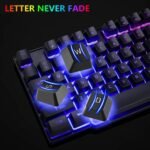 RGB Gaming Keyboard and Colorful Mouse Combo,USB Wired LED Backlight,Letter Glow,Mechanical Feeling for Laptop PC Computer Game and Work - Image 4