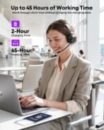 awatrue Wireless Headset with Microphone for Work, AI ENC Noise Cancelling - Image 4