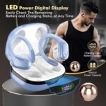 HAOYUYAN Wireless Earbuds, Sports Bluetooth Headphones, 80Hrs Playtime Ear Buds with LED Power Display, Noise Canceling Headset, IPX7 Waterproof Earphones for Workout/Running（Blue） - Image 7