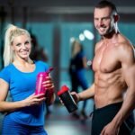 Baderke 2 Pcs Protein Powder Travel Container with Funnels Stand, Blue - Image 7