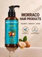 Moroccan Argan Hair Oil, Frizz Control for Damaged Hair Heat Protectant - Image 2