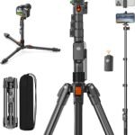 XXZU 75" Camera Tripod,Aluminum Tripod for Camera Phone/Monopod with Remote