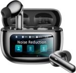 Wireless Earbuds with Smart Touchscreen Case, AI Noise Cancelling Ear Buds