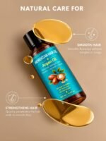 Moroccan Argan Hair Oil, Frizz Control for Damaged Hair Heat Protectant - Image 6