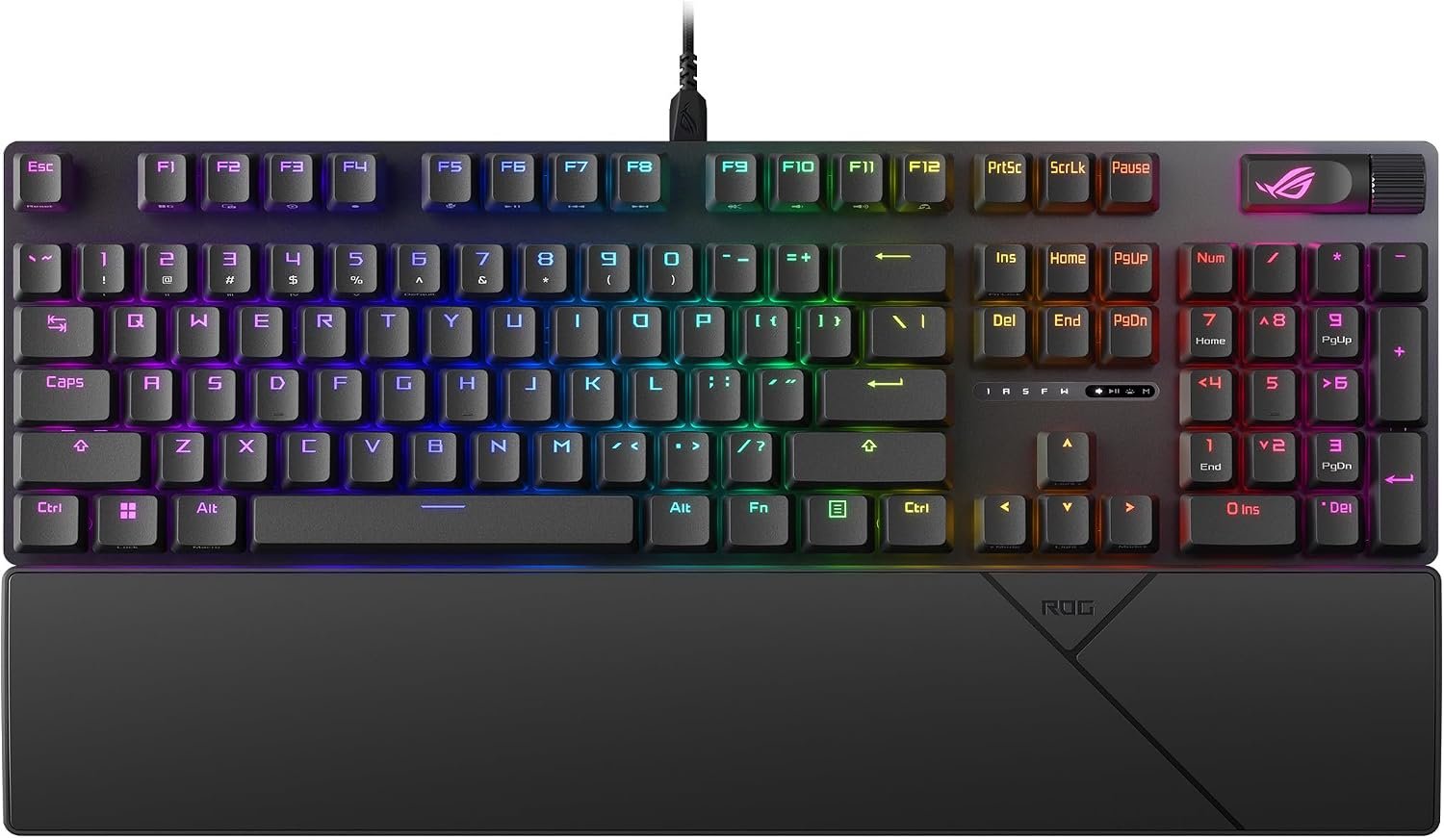 71iyRkaBAEL._AC_SL1500_.jpg ASUS ROG Strix Scope II X Wired USB Mechanical Gaming Keyboard – 100% Full-Size, Hot Swappable Pre-lubed ROG NX Snow V2 Linear Switches, PBT Keycaps, RGB, PC/Mac Support - Black - Image 1