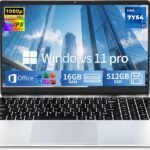 2026 Flagship 15.6" Business Laptop Computer, 16GB RAM 512GB SSD, Core i5-7Y54(Up to 3.2GHz), Windows 11 Pro, Office 365, Fan Cooling, 2-Year Warranty, Portable Traditional Lap Top for Students & Work