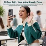 Active Noise Cancelling Ear Buds Wireless Bluetooth Headphones 80H Playtime Display Charging Case 50dB ANC Over Ear Hooks Earbuds with Hi-Res Sound & Clear Calls for Sports Running Gym Workout Black - Image 4