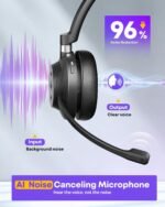 awatrue Wireless Headset with Microphone for Work, AI ENC Noise Cancelling - Image 3