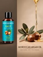 Moroccan Argan Hair Oil, Frizz Control for Damaged Hair Heat Protectant - Image 4