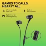 HyperX Cloud Earbuds II – 14mm Drivers, Four Eartips, Hard-Shell Carrying Case, Low-Profile 90° Plug, 3.5mm Plug, Built-in Microphone, Multi-Function Button, PC, Mobile, Nintendo Switch – Black - Image 2