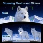 4K Vlogging Camera, Pocket Digital Camera, 330° Rotating Lens - Image 2