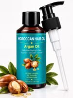 Moroccan Argan Hair Oil, Frizz Control for Damaged Hair Heat Protectant