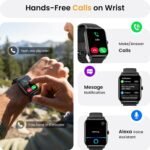 Fitpolo Smart Watches for Men Android & iPhone, Alexa Built-in [1.8" HD Screen] IP68 Waterproof Fitness Watch with Bluetooth Call (Answer/Make), Heart Rate/Sleep/SpO2 Monitor, 105+ Sports Tracker - Image 4