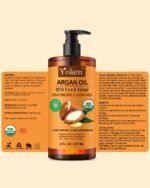 Yoken USDA Argan Oil 8oz, Cold Pressed Unrefined Moroccan Oil for Hair - Image 7