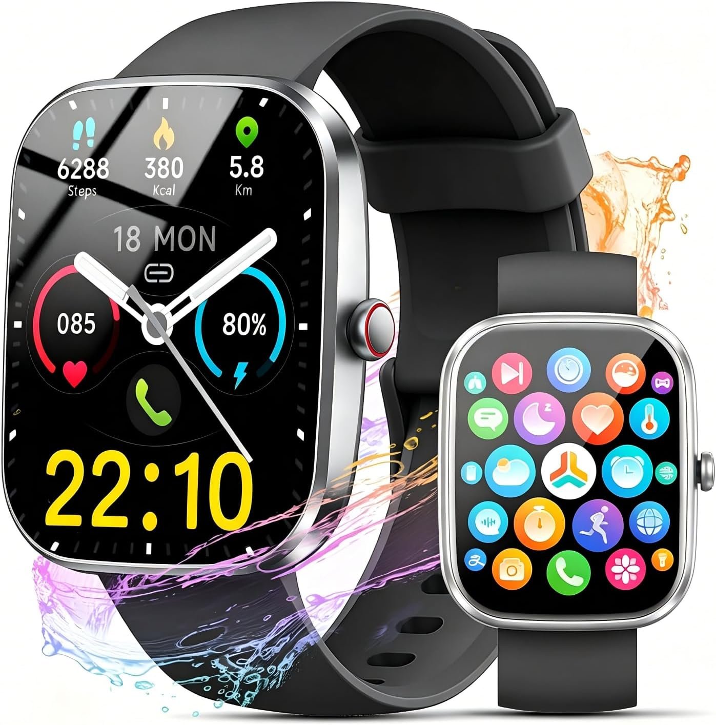 71t49uA4JDL._AC_SL1500_.jpg Smart Watch, 1.91" Smartwatch for Men Women (Answer/Make Call) - Image 1
