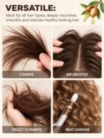 Moroccan Argan Hair Oil, Frizz Control for Damaged Hair Heat Protectant - Image 5