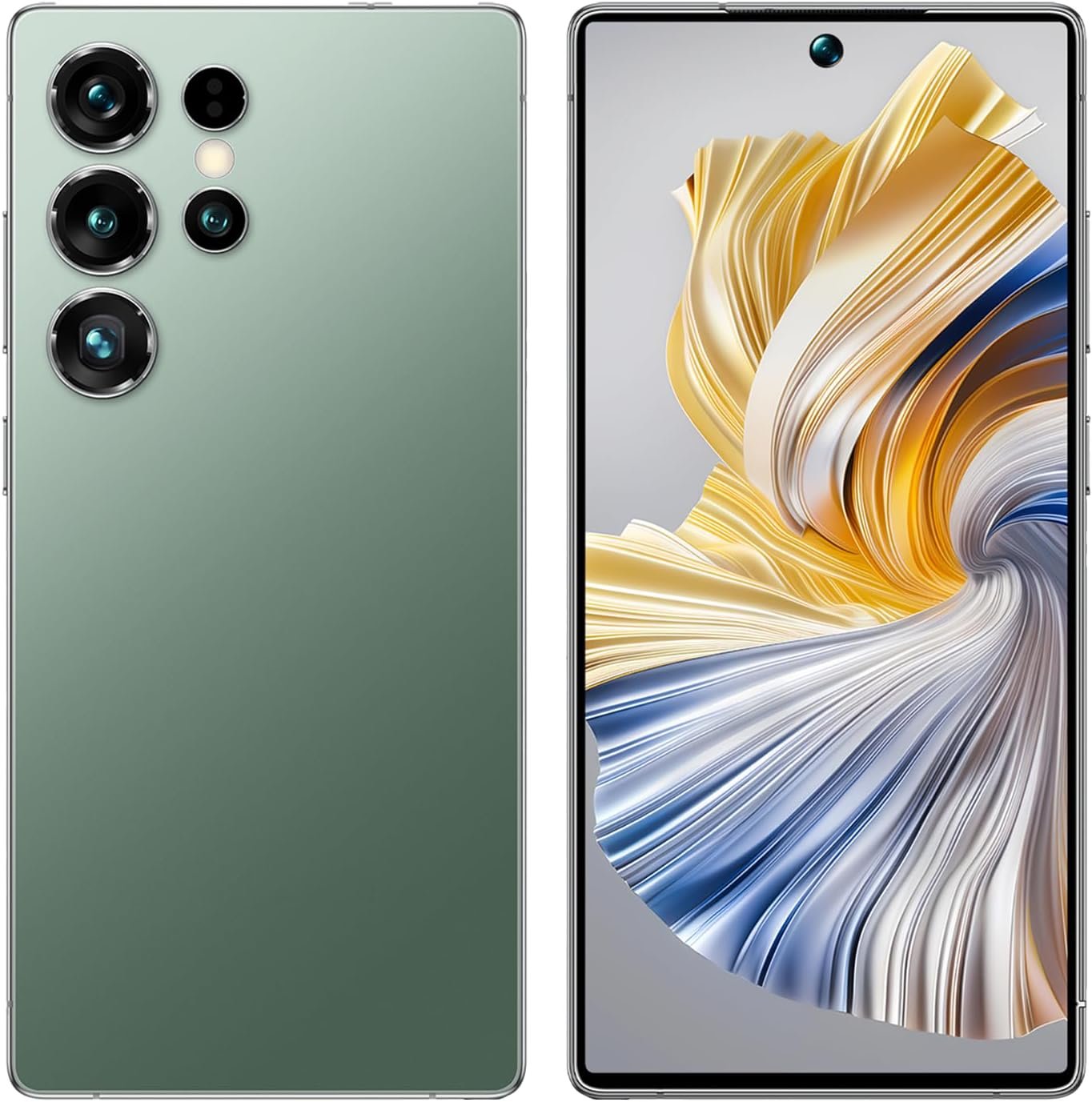 71yPFtAomrL._AC_SL1500_.jpg 4G Smartphone Unlocked, 6.6" HD+ Display, 4GB+32GB Expandable to 256GB, Android 12, Dual Camera Dual SIM, Long Battery Life, Face ID, OTG, Type-C (Blackish Green) - Image 1
